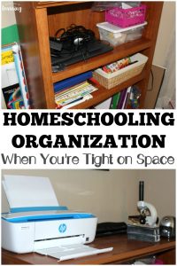 It is possible to homeschool multiple children in a small space! See how we make our small homeschool space work!