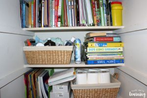Storing Homeschool Books in a Sma