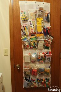Storing Homeschool Supplies in a Small Space