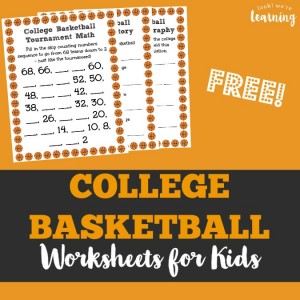 College Basketball Worksheets for Kids - Look! We're Learning!