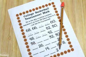 Printable College Basketball Tournament Worksheets for Kids