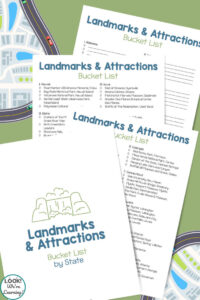 Printable U.S. Landmarks Travel Bucket List