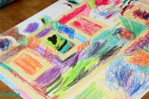 Colorful Train Tape Resist Craft