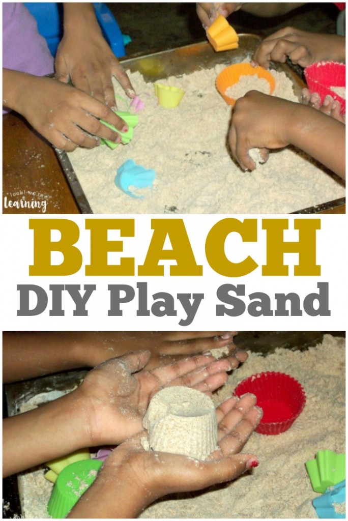 Make this DIY play sand for some beach fun at home!