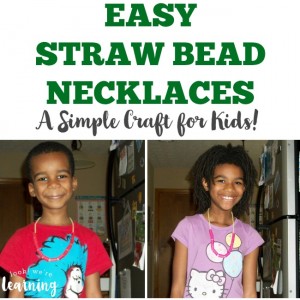 Easy Straw Bead Necklace Craft for Kids