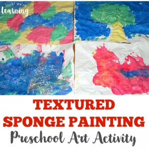 Textured Sponge Painting Preschool Art Activity