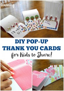 These DIY Pop Up Thank You Cards are a perfect craft for kids to make and share with loved ones!
