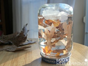 Baby Food Jar Fall Snow Globe - Look! We're Learning!