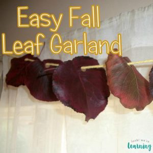 Easy Fall Leaf Garland Craft