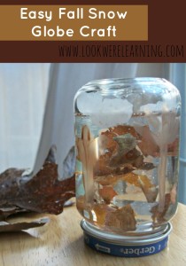 Easy Fall Snow Globe Craft for Kids @ Look! We're Learning!