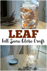 Make this easy and lovely fall snow globe craft to celebrate autumn with the kids!