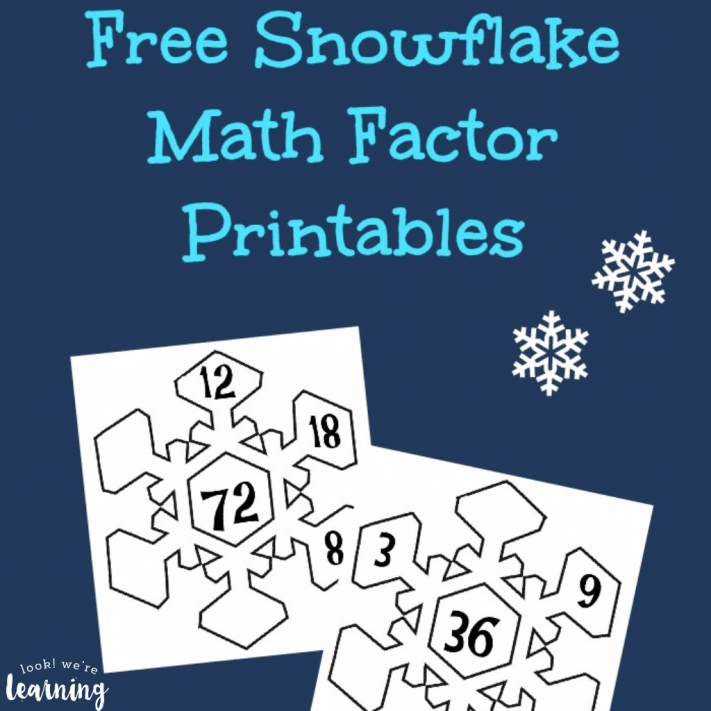 Free Snowflake Math Factor Printables - Look! We're Learning!