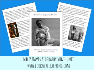 Printable Miles Davis Mini-Unit @ Look! We're Learning!