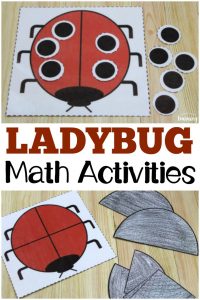 These printable ladybug math activities are perfect for sharing with the kids this spring!