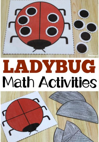 These printable ladybug math activities are perfect for sharing with the kids this spring!