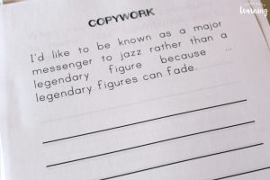 Jazz History Copywork for Kids