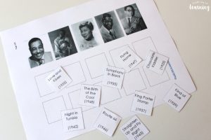 Jazz History Music Matching Activity
