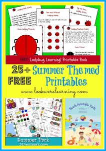 25 Free Summer Themed Printables: Look! We're Learning!