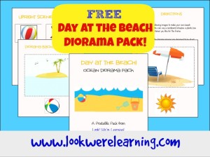 Free Beach Shoebox Diorama Printable Pack - Look! We're Learning!