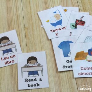 Bilingual Daily Routine Cards for Kids