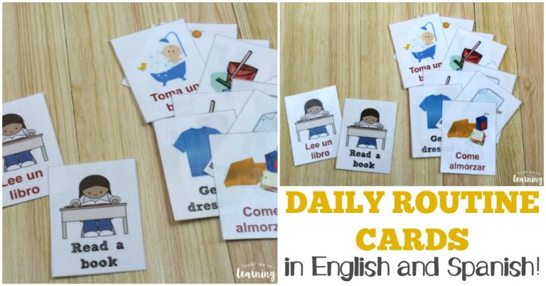 Free Daily Routine Cards for Kids - Look! We're Learning!