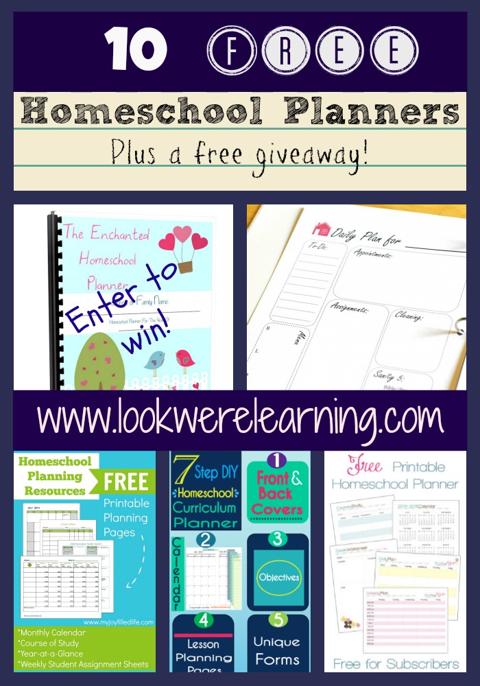 10 Free Homeschool Planners for the New School Year - Look! We're Learning!