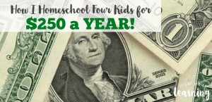 How I Homeschool Four Kids for 250 Dollars a Year