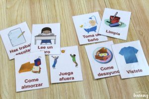 Spanish Daily Routine Cards for Kids