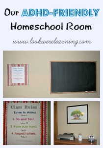 Our ADHD Homeschooling Room - Look! We're Learning!