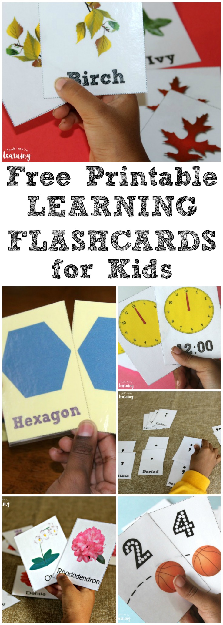 Pick up these free printable flashcards for preschoolers and elementary students!