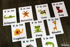 Printable Alphabet Animal Flashcards for Kids