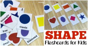 Printable Basic Shape Flashcards for Kids