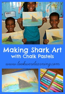 Making Shark Art with Chalk Pastels - Look! We're Learning!