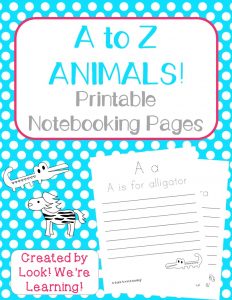 Alphabet Animals Notebooking Pack