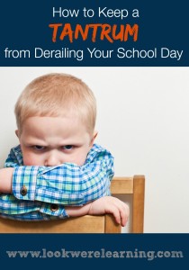 How to Keep a Homeschool Tantrum from Derailing Your School Day - Look! We're Learning!