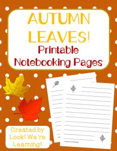 Leaf Notebooking Pages
