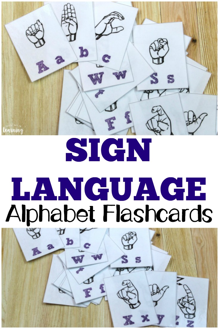 Learn how to spell in American Sign Language with these printable sign language alphabet flashcards!