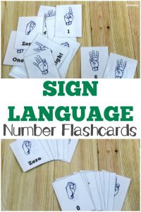 Pick up these printable sign language number flashcards to help kids learn how to count in ASL!