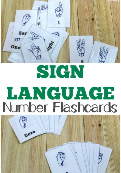 Pick up these printable sign language number flashcards to help kids learn how to count in ASL!