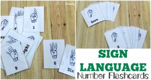 Printable ASL Number Flashcards