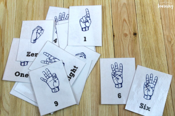 Printable ASL Number Flashcards for Kids
