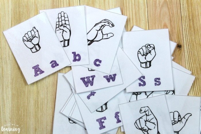 Printable Sign Language Alphabet Flashcards for Kids