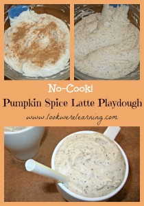 Pumpkin Spice Latte No Cook Playdough - Look! We're Learning!