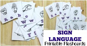 Sign Language Alphabet Flashcards Kids Can Use to Learn ASL