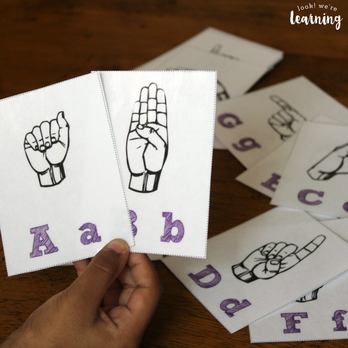 Sign Language Alphabet Flashcards for Kids