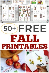 This list of over 50 free fall printables for kids is perfect for educational fall fun!