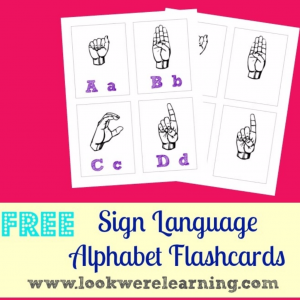 Sign Language Alphabet Flashcards - Look! We're Learning!