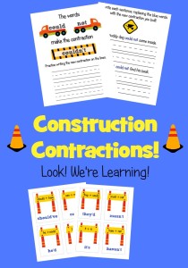 Construction Contractions Language Arts Pack - Look! We're Learning!