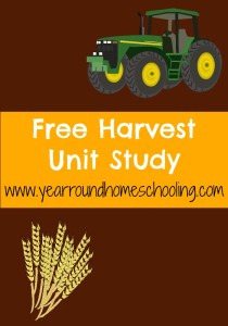 Free Harvest Unit Study - Look! We're Learning!