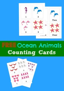 Free Printable Flashcards: Counting Ocean Animals - Look! We're Learning!